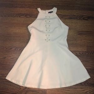 Brand- Very J. White Dress with crisscross pattern